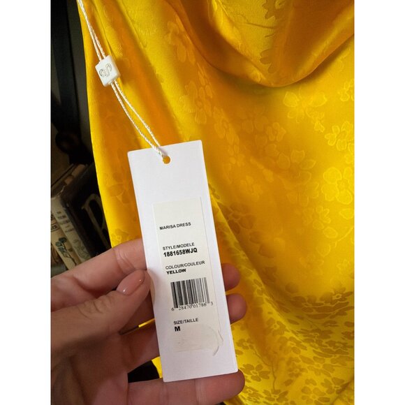 Ronny Kobo Marisa Halter Mini Dress Lemon Womens Size Medium - Picture 10 of 11